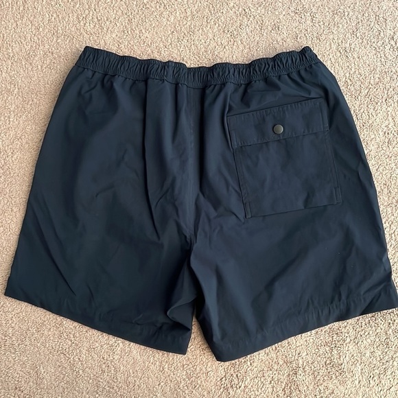 Theory Cosmos Simulate Lined Swim Trunks Navy Blue 6” - Picture 3 of 8